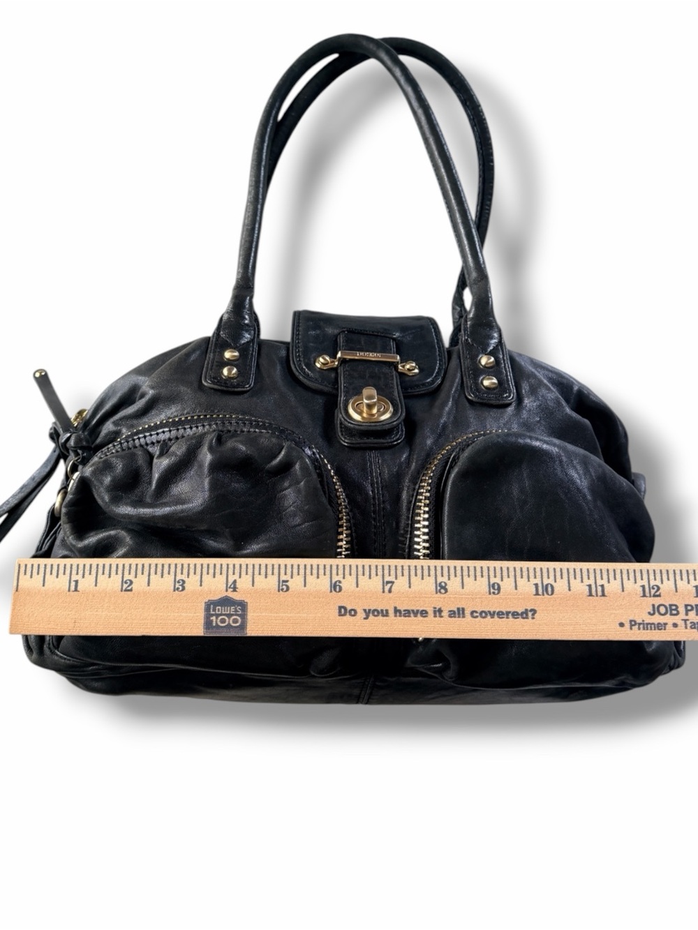 Botkier Y2K Bianca Soft Lambskin Leather Satchel Bag Black - Picture 7 of 12